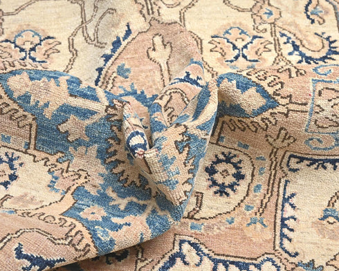 6x9 Brown Aryana Afghan Hand Knotted Veg Dye Wool Area Rug